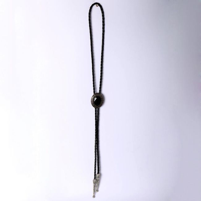 Ogrlice Kovbojský náhrdelník přes košili - černý 1