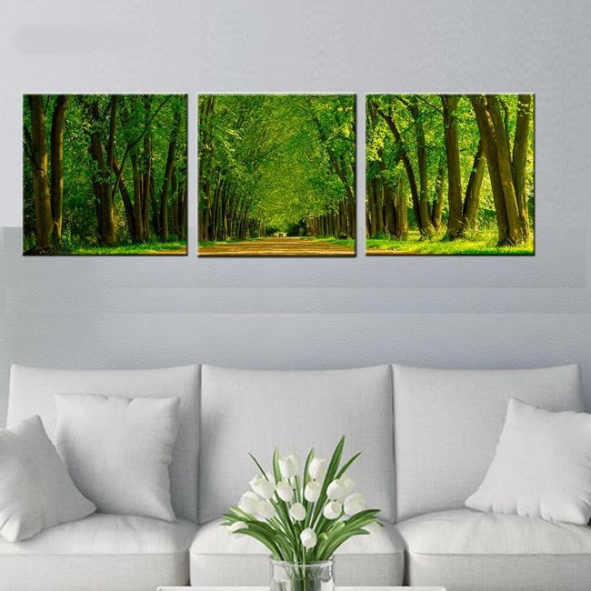 Három részből álló festmény - fák 1