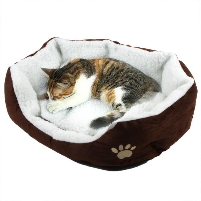Удобно легло за котки и кучета в дизайн на лапа - 6 цветни варианти 1