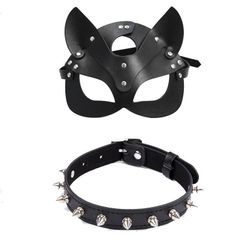 BDSM maska s chokerem TF4368