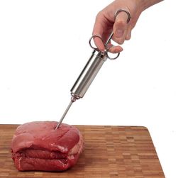 Спринцовка от неръждаема стомана за мариноване на месо