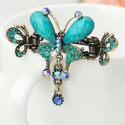 Дамска значка - пеперуда с кристали