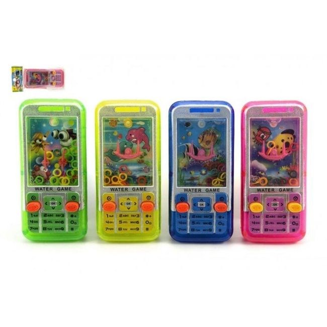 Водна игра пъзел мобилен телефон пластмаса 11x5 см 4 цвята в чантата PD_1526847 1