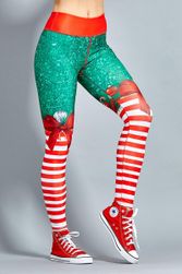 Női karácsonyi leggings masnival