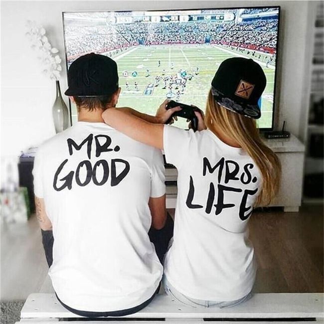Tricou Mr. Good și Mrs. Life pentru cupluri 1