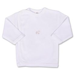 Детска риза с бродиран модел-бял / 68 (4-6 м) SR_DS49593694
