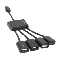 Micro USB kábel 4 porttal