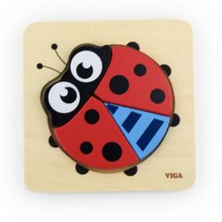 Puzzle din lemn pentru cei mici Ladybug RW_48540
