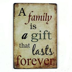 Limeni znak - Obitelj je dar